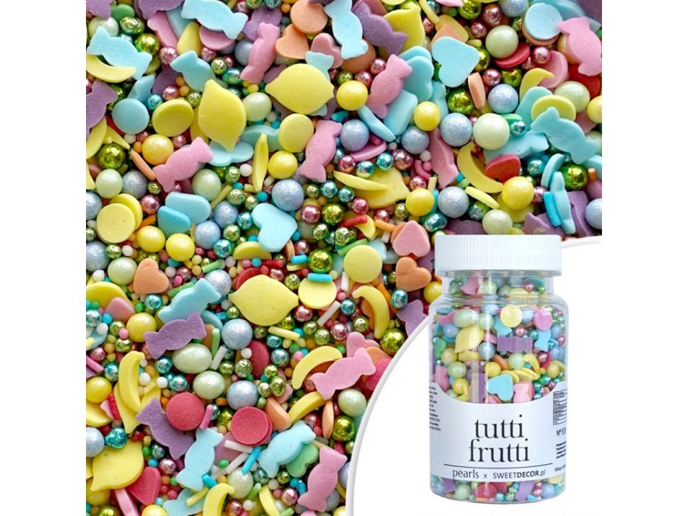 Sugar sprinkles - Tutti Frutti, mix, 70 g