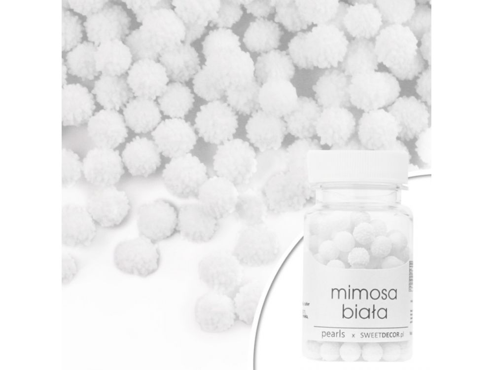Sugar sprinkles - mimosa, white, 40 g