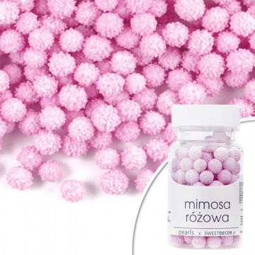 Sugar sprinkles - mimosa, pink, 40 g