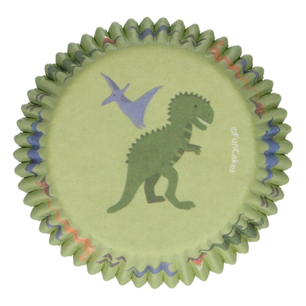 Papilotki do muffinek - FunCakes - Dinozaury, 48 szt.