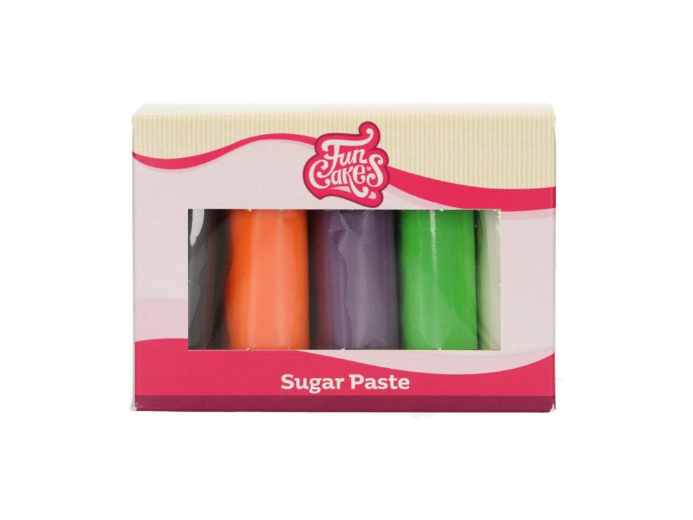Zestaw mas cukrowych - FunCakes - Halloween, 5 x 100 g
