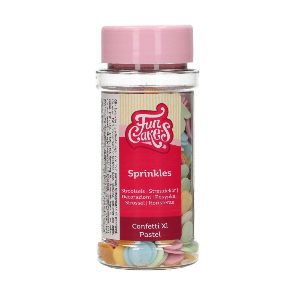 Sugar sprinkles - FunCakes - XL confetti, mix, 55 g