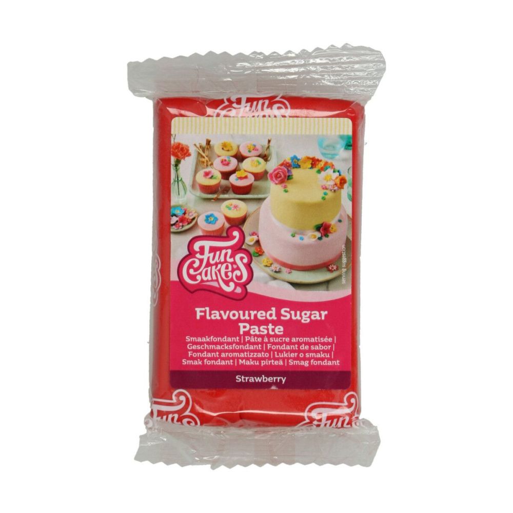 Sugar paste, flavoured - FunCakes - strawberry 250 g