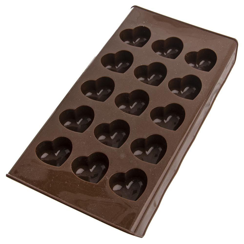 Silicone mold for pralines - Orion - hearts, 15 pcs.