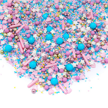 Sugar sprinkles - Happy Sprinkles - Cotton Candy, mix, 90 g