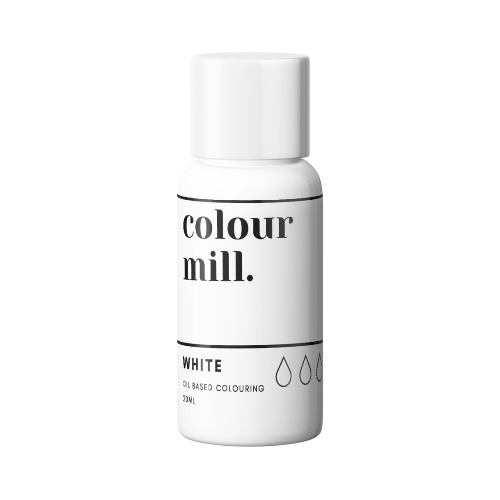 Barwnik olejowy do mas tłustych z E171 - Colour Mill - White, biały, 20 ml