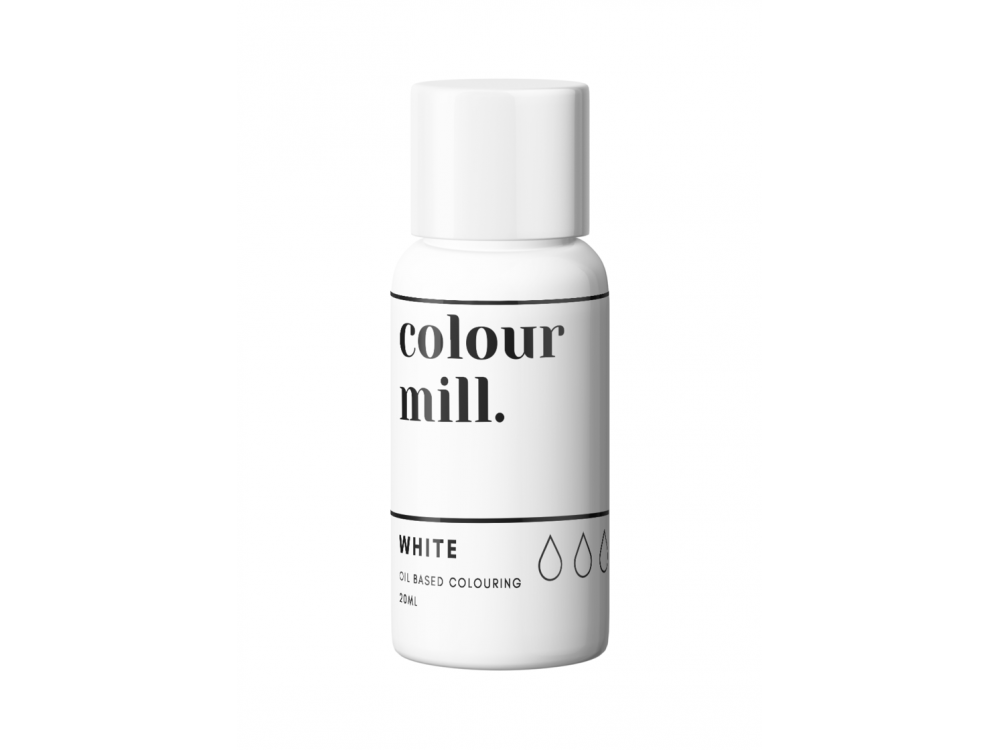 Oil dye for fatty masses - Color Mill - white, 20 ml