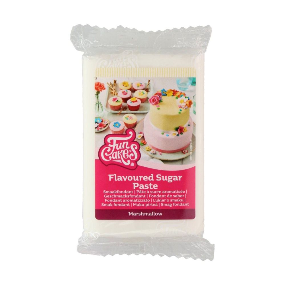 Sugar paste, flavoured - FunCakes - white, marshmallow, 250 g