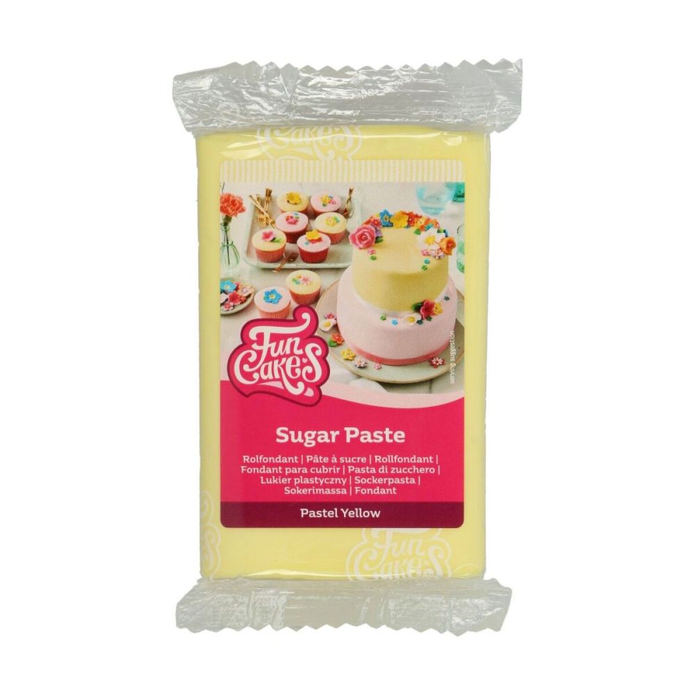 Sugar paste - FunCakes - pastel yellow, 250 g