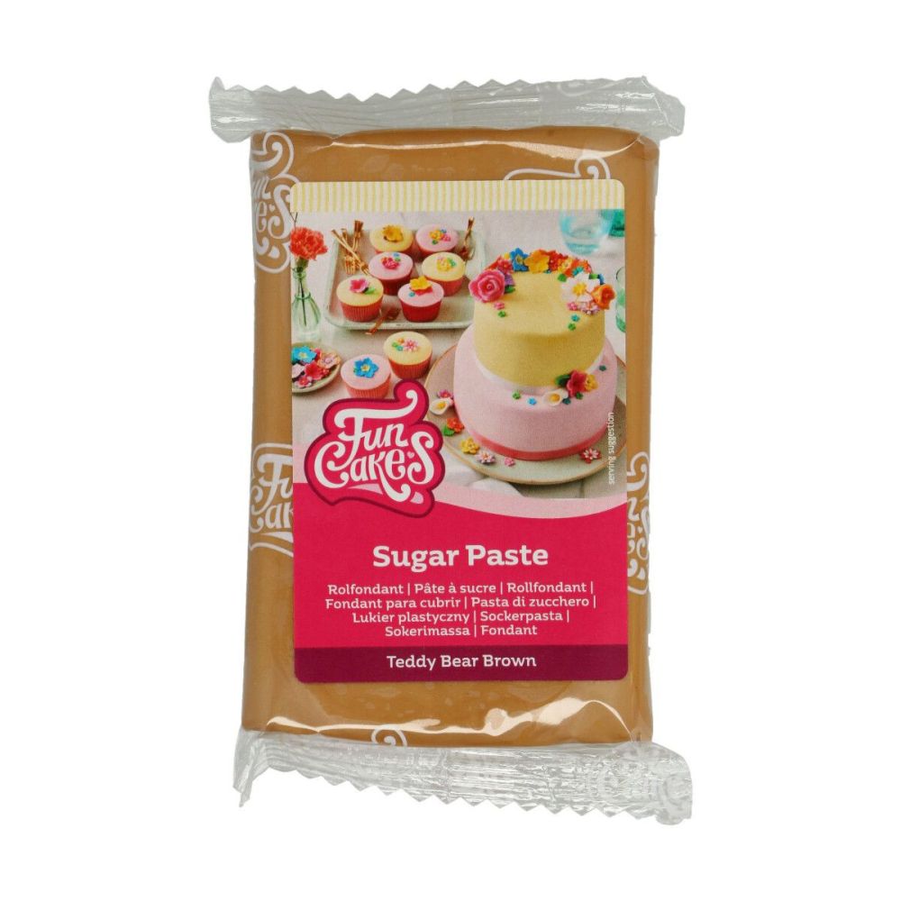 Sugar paste - FunCakes - light brown, 250 g