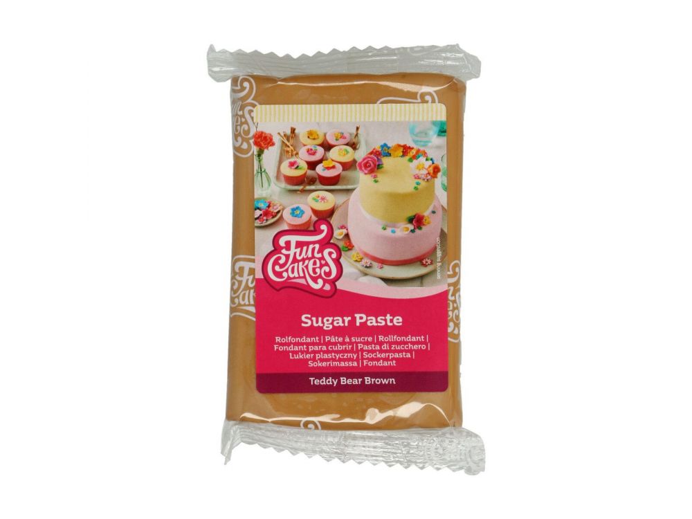 Sugar paste - FunCakes - light brown, 250 g