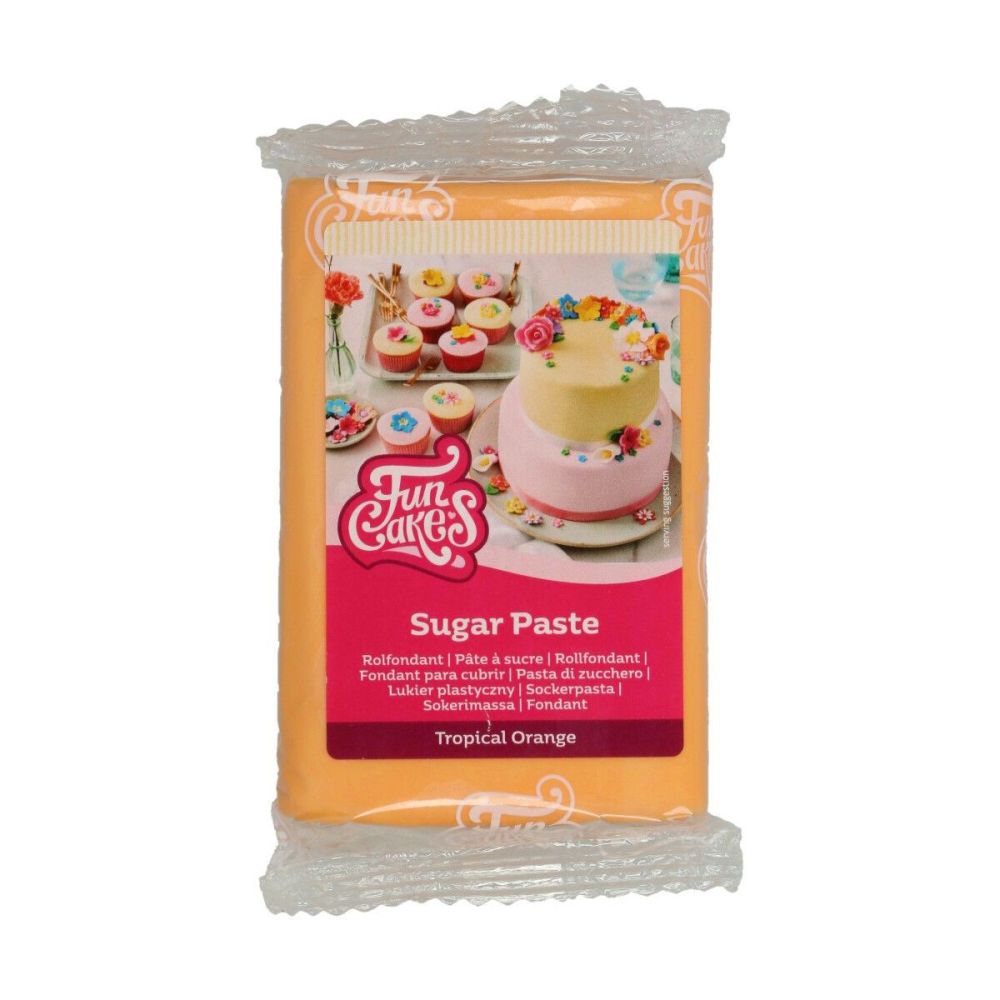 Sugar paste - FunCakes - orange, 250 g