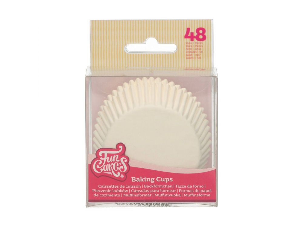 Muffin cases - FunCakes - white, 48 pcs.