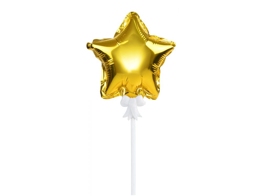 Birthday cake balloon - Party Time - star gold 12.5 cm