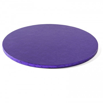 Podkład pod tort okrągły - Decora - gruby, fioletowy, 25 cm