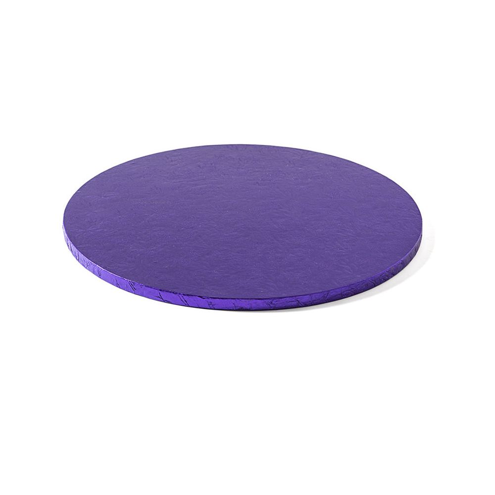 Round cake base - Decora - thick, purple, 25 cm