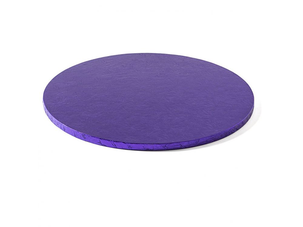 Round cake base - Decora - thick, purple, 25 cm