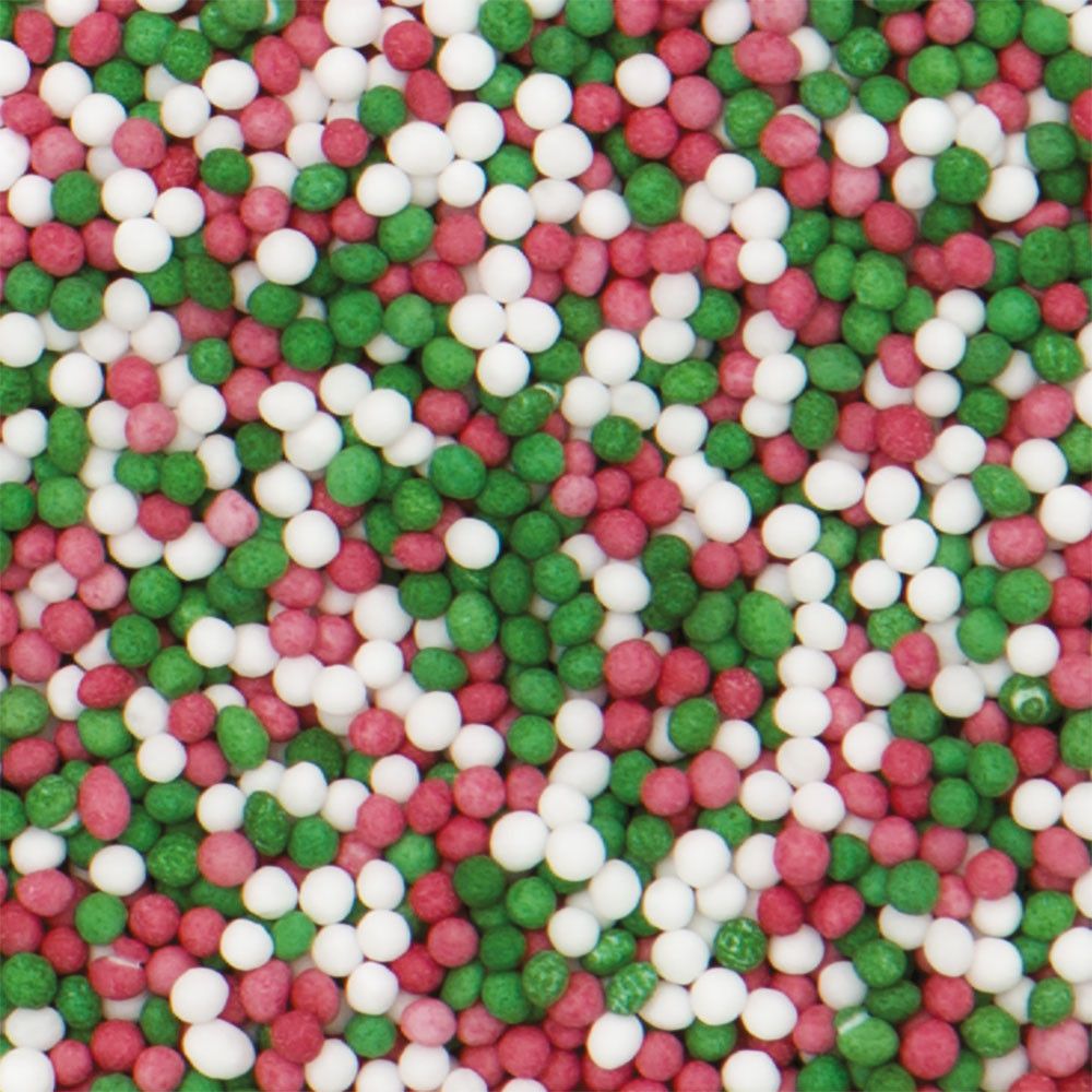 Posypka cukrowa, perły - Decora - świąteczny mix, 1,5 mm, 100 g