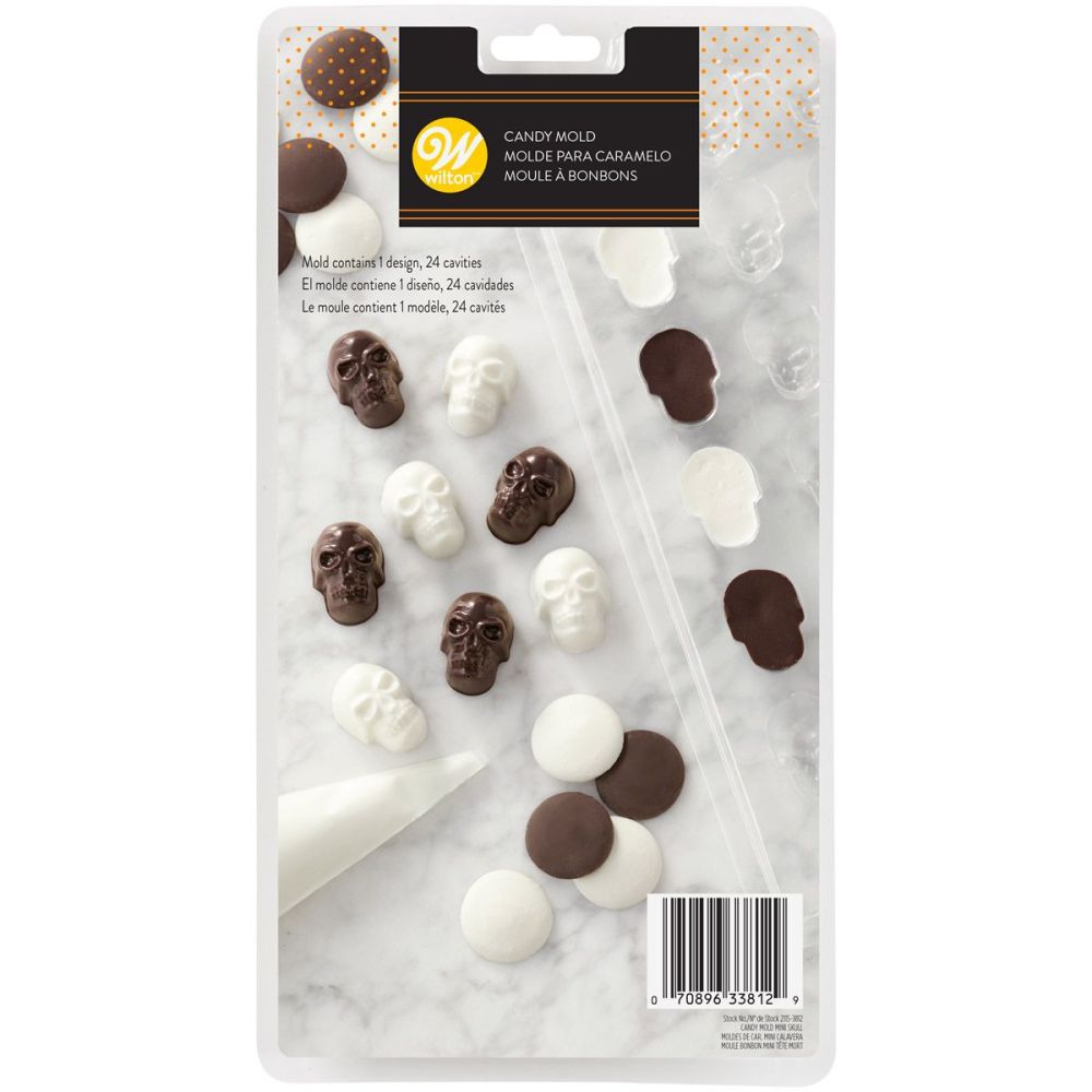 Mold for chocolates and pralines - Wilton - skulls, 24 pcs.