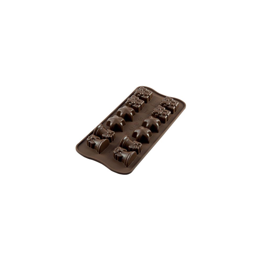 Silicone mold for 3D chocolates - SilikoMart - Christmas, 12 pcs.