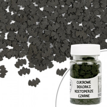 Sugar Sprinkle for Halloween - bat, black, 30 g