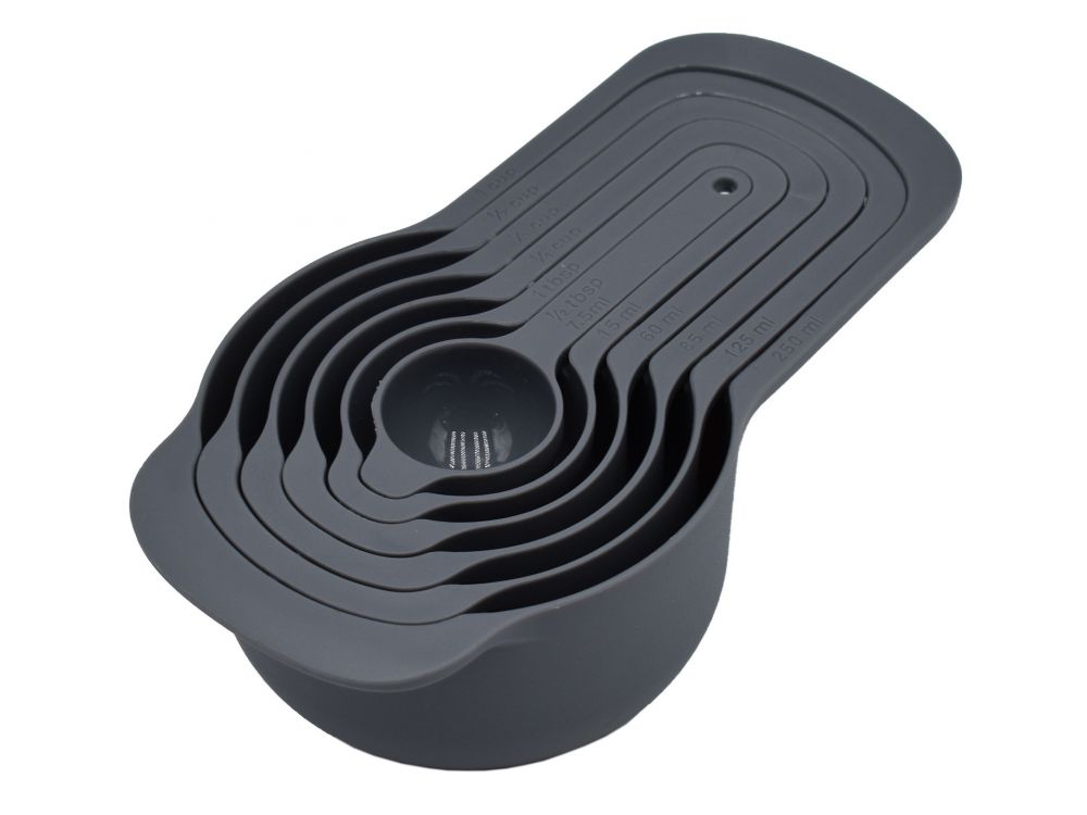 Set of kitchen measuring cups - gray, 6 pcs.