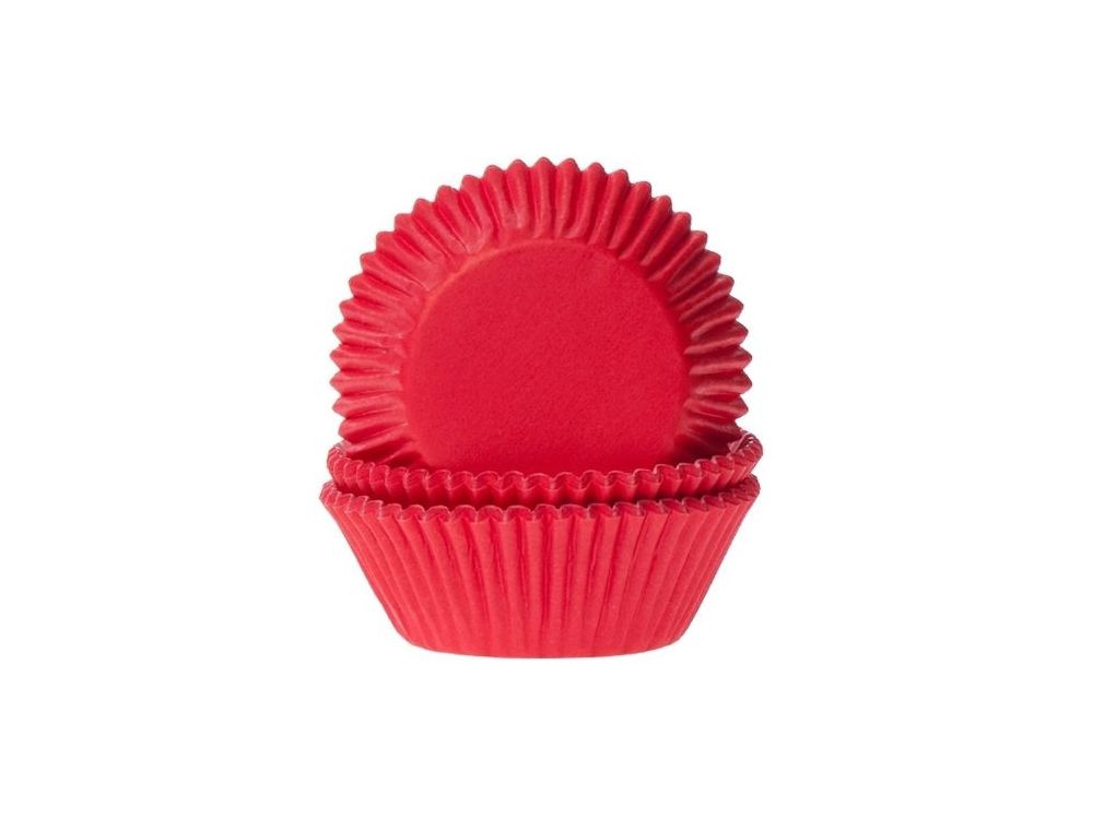 Papilotki do muffinek - House of Marie - czerwone, 50 szt.