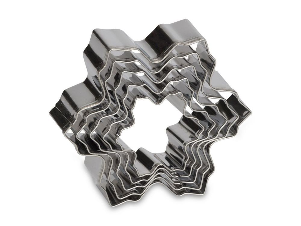 Set of cookie cutters - Patisse - Snowflakes, 5 pcs.