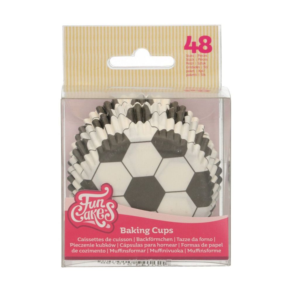 Muffin cases - FunCakes - Football, 48 pcs.