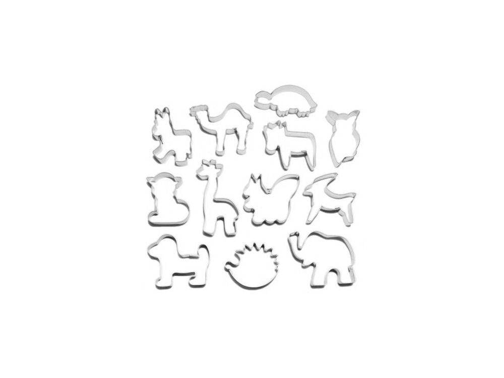 Cookies cutters set - Smolik - animals in the zoo, 12 pcs.