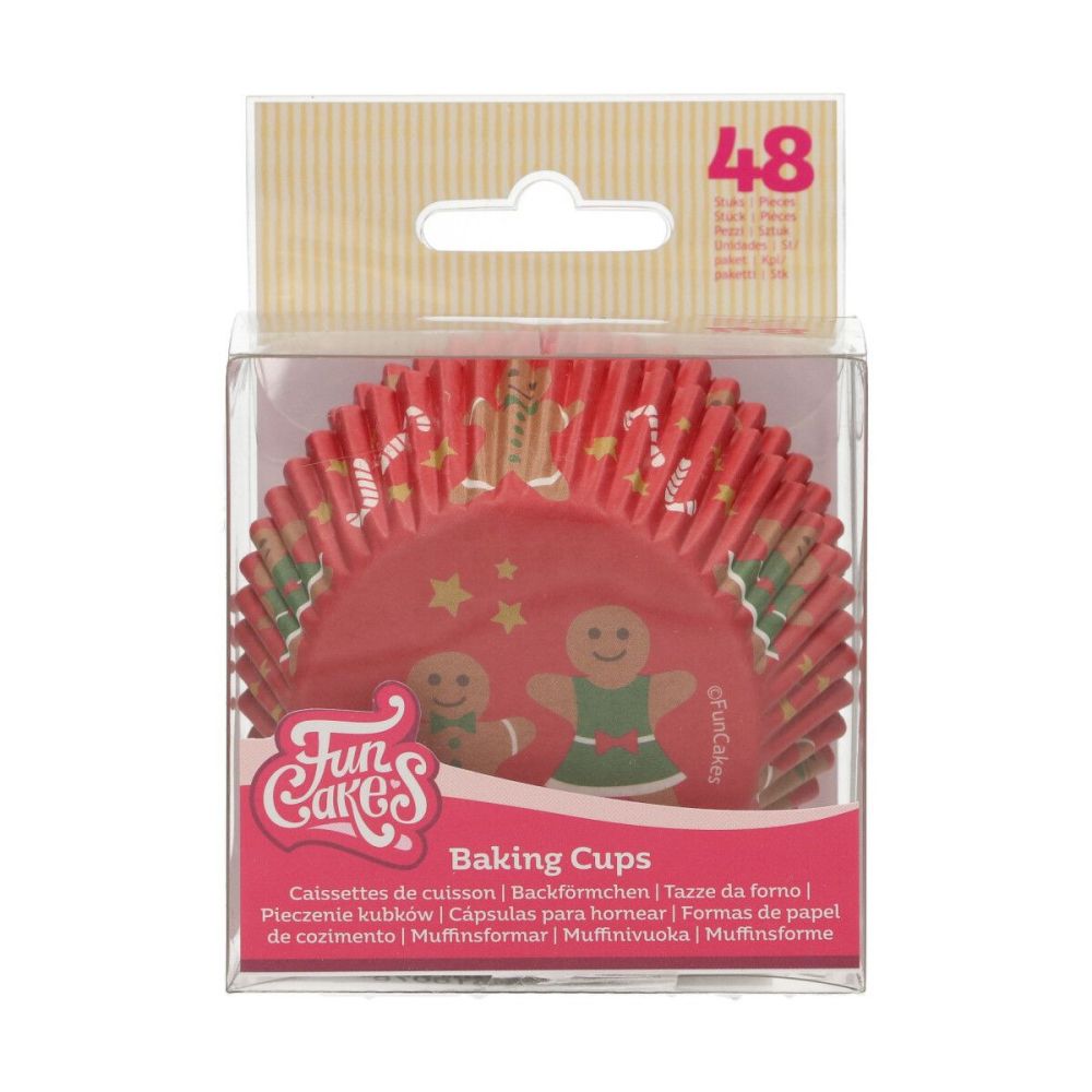 Muffin cases - FunCakes - Gingerbread, 48 pcs.