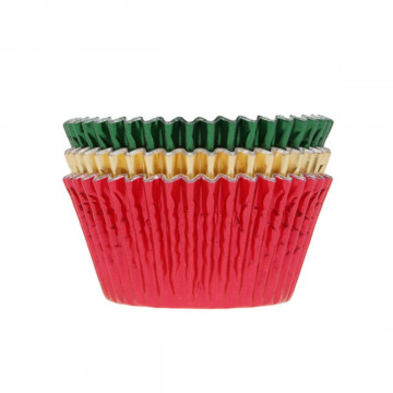 Muffin cases - House of Marie - metallic, mix, 36 pcs.