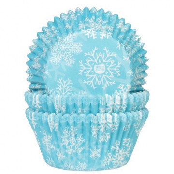 Muffin cases - House of Marie - Snowflakes, 50 pcs.