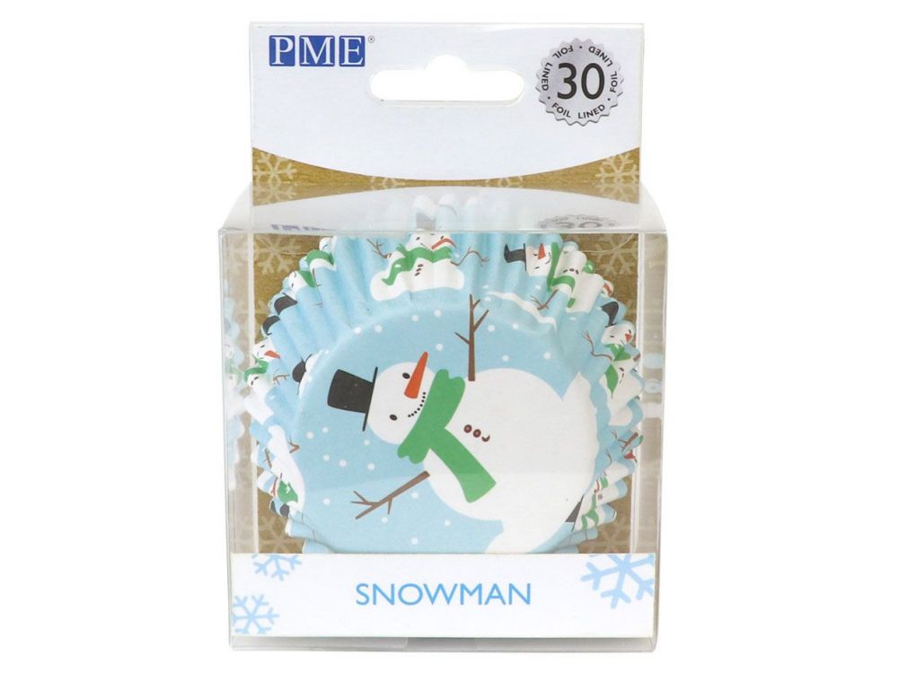 Muffin cases - PME - Snowmen, 30 pcs.