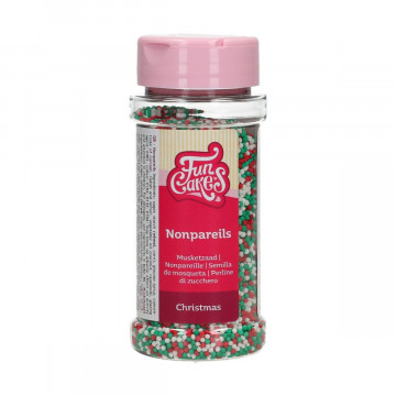 Sugar sprinkles - FunCakes - poppy, Christmas mix, 80 g