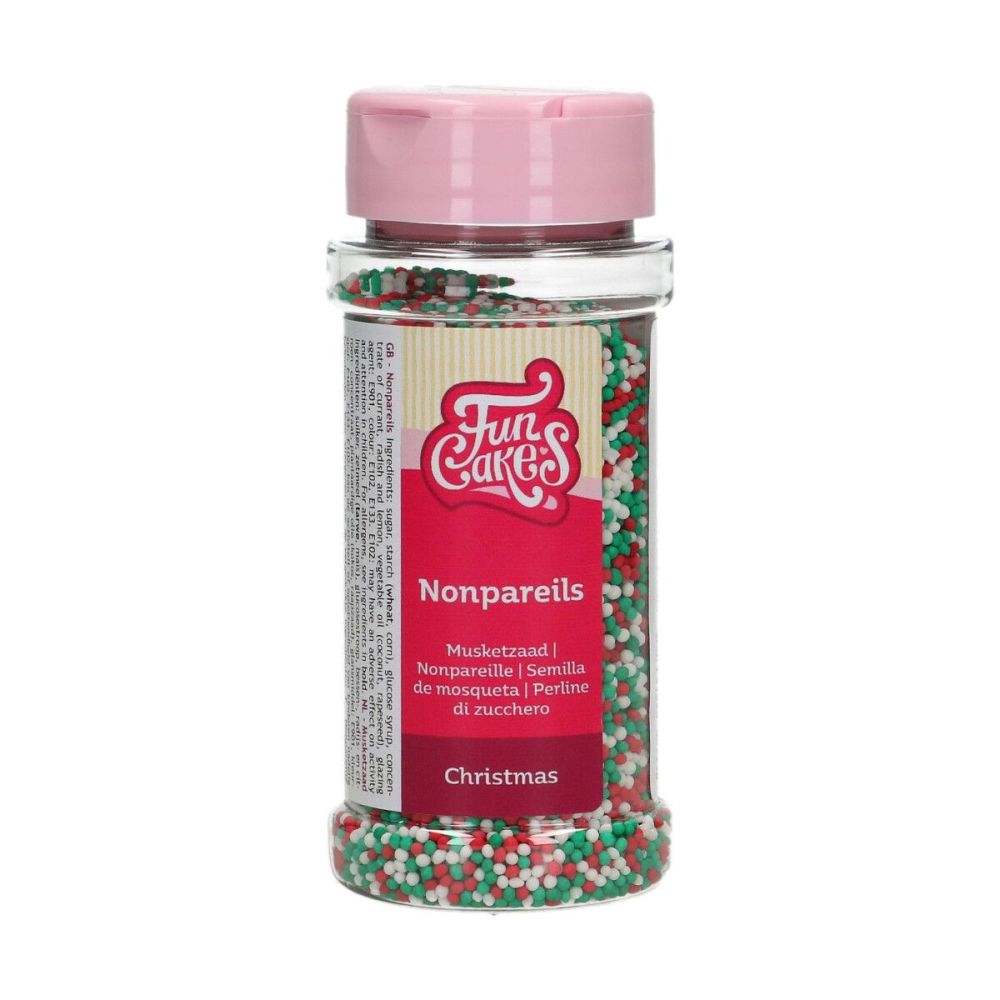 Sugar sprinkles - FunCakes - poppy, Christmas mix, 80 g