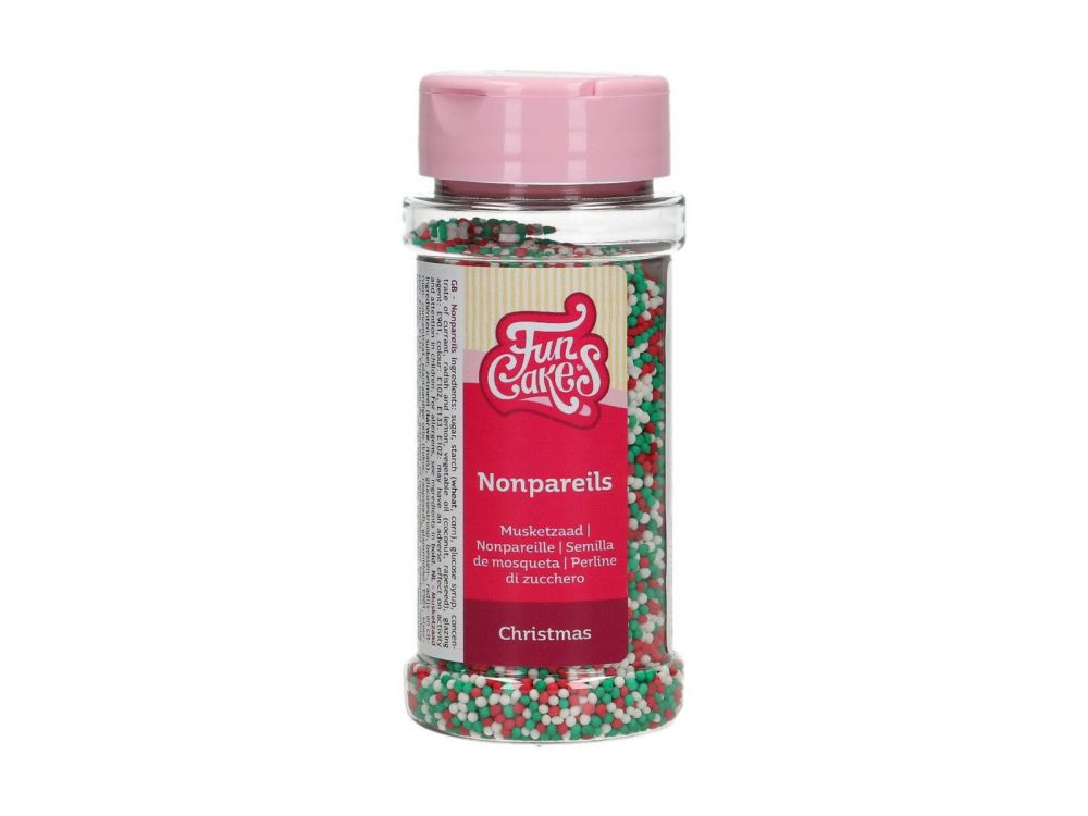 Sugar sprinkles - FunCakes - poppy, Christmas mix, 80 g