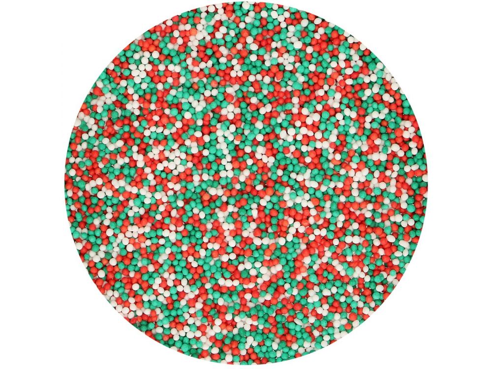 Sugar sprinkles - FunCakes - poppy, Christmas mix, 80 g