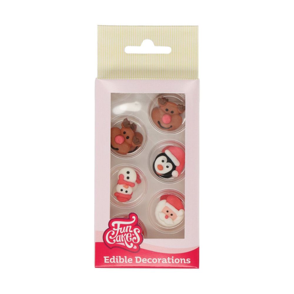 Sugar decorations - FunCakes - Christmas mix, 12 pcs.