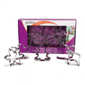 Set of cookie cutters - Patisse - Christmas mix, 18 pcs.