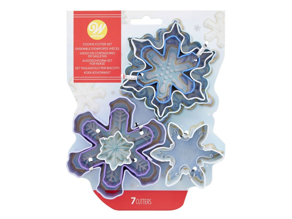 Set of cookie cutters - Wilton - Snowflakes, 7 pcs.