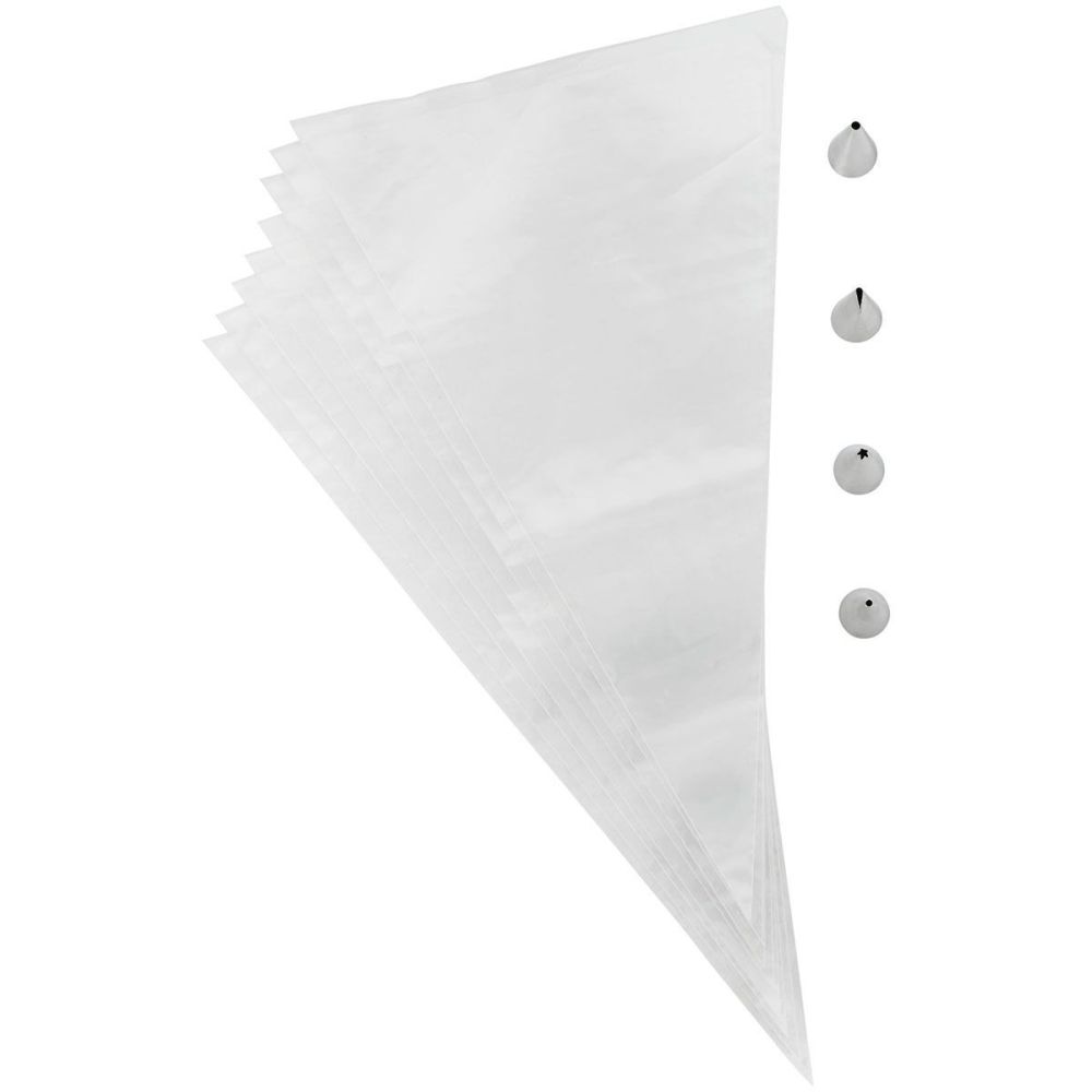 A set of tips and sleeves for decorating cookies - Wilton - Christmas, 12 pcs.