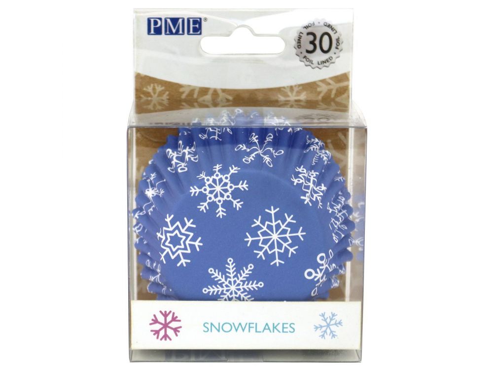 Muffin cases - PME - Snowflakes, 30 pcs.