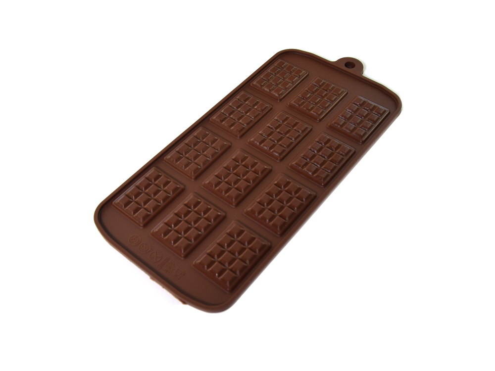 Forma silikonowa do czekoladek - mini tabliczki, 12 szt.