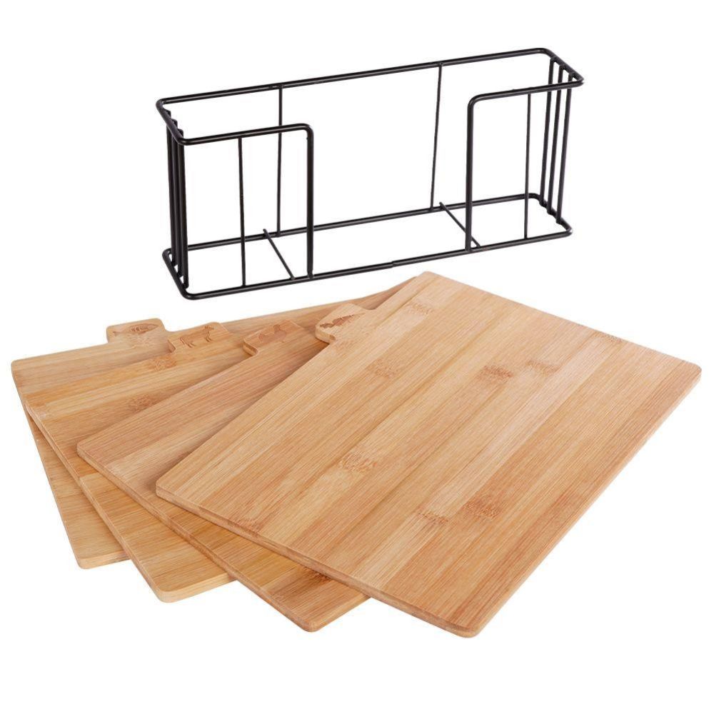 Set of bamboo kitchen boards - Vilde - 4 pcs.