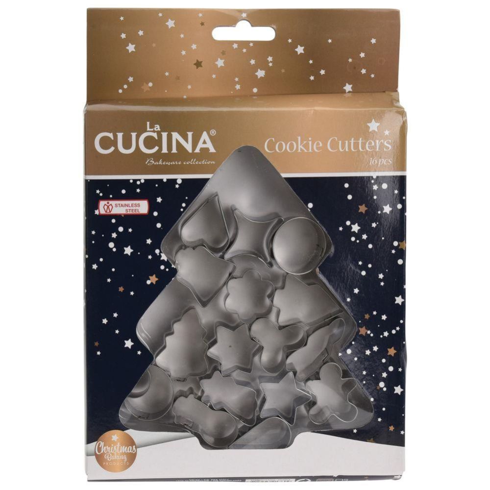 Zestaw foremek, wykrawaczy świątecznych - La Cucina - 16 szt.