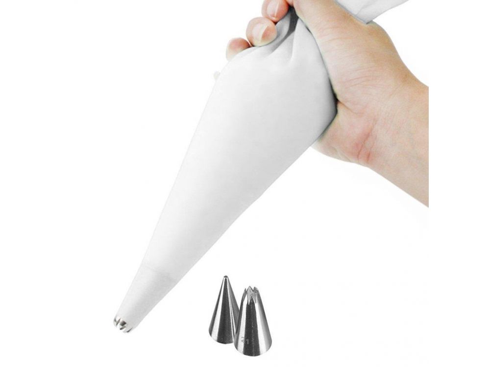 Decorating bag, silicone with tips - Orion - 30 cm