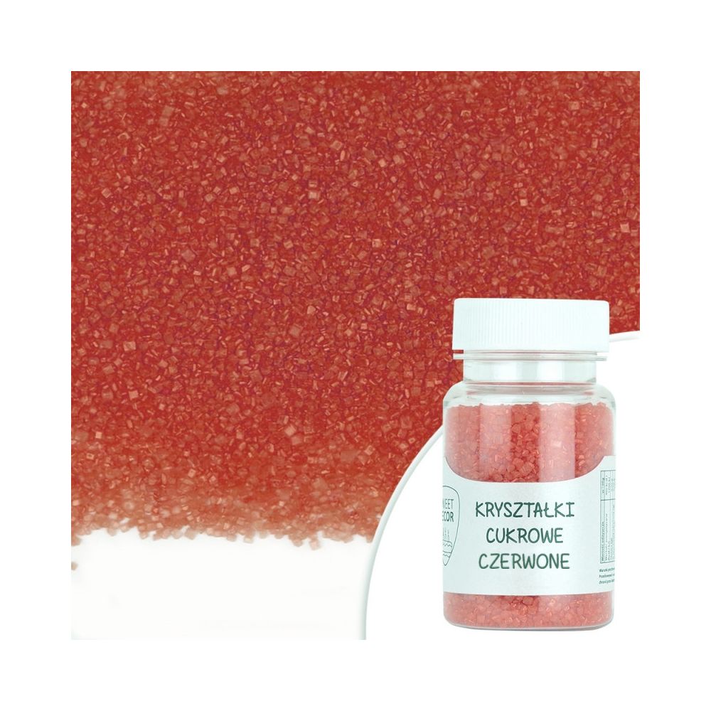 Sugar crystals - red, 50 g