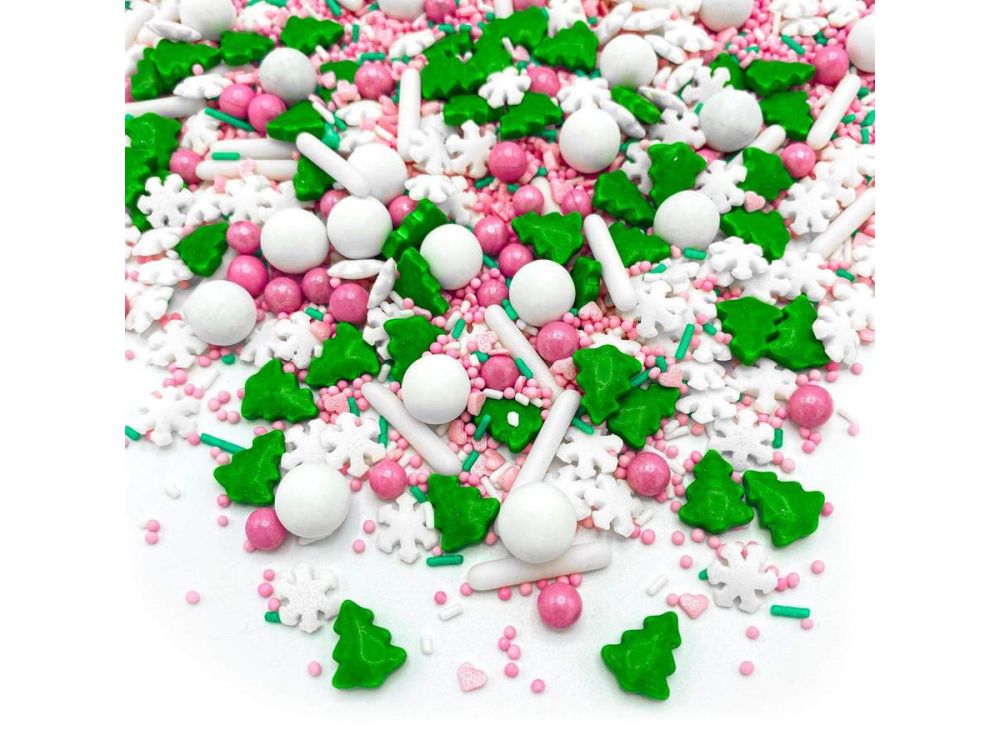 Posypka cukrowa świąteczna Pink Wonderland - Happy Sprinkles - 90 g