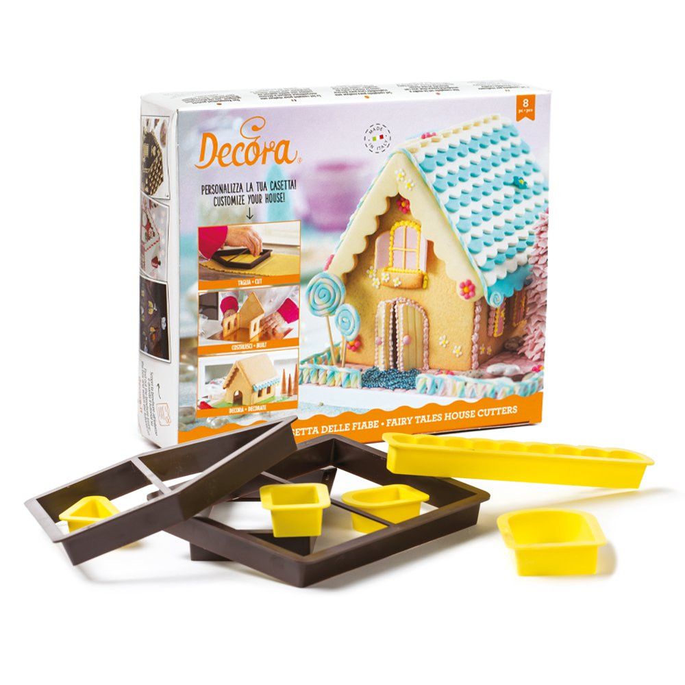 Set of molds, cutters - Decora - Gingerbread House, 8 pcs.